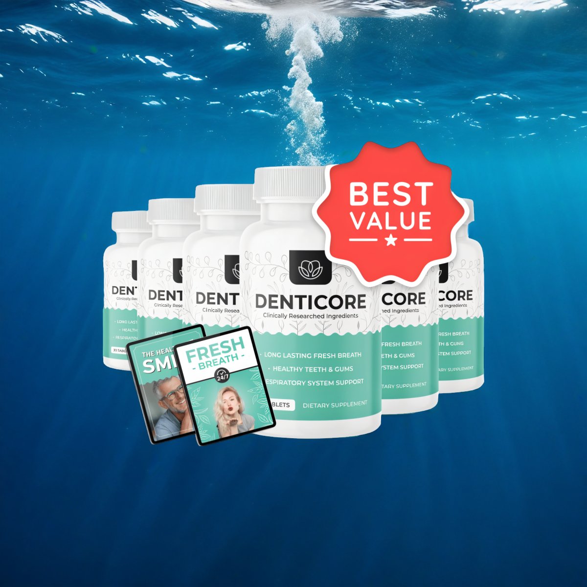 DentiCore - 6 Bottles + 2  Ebooks