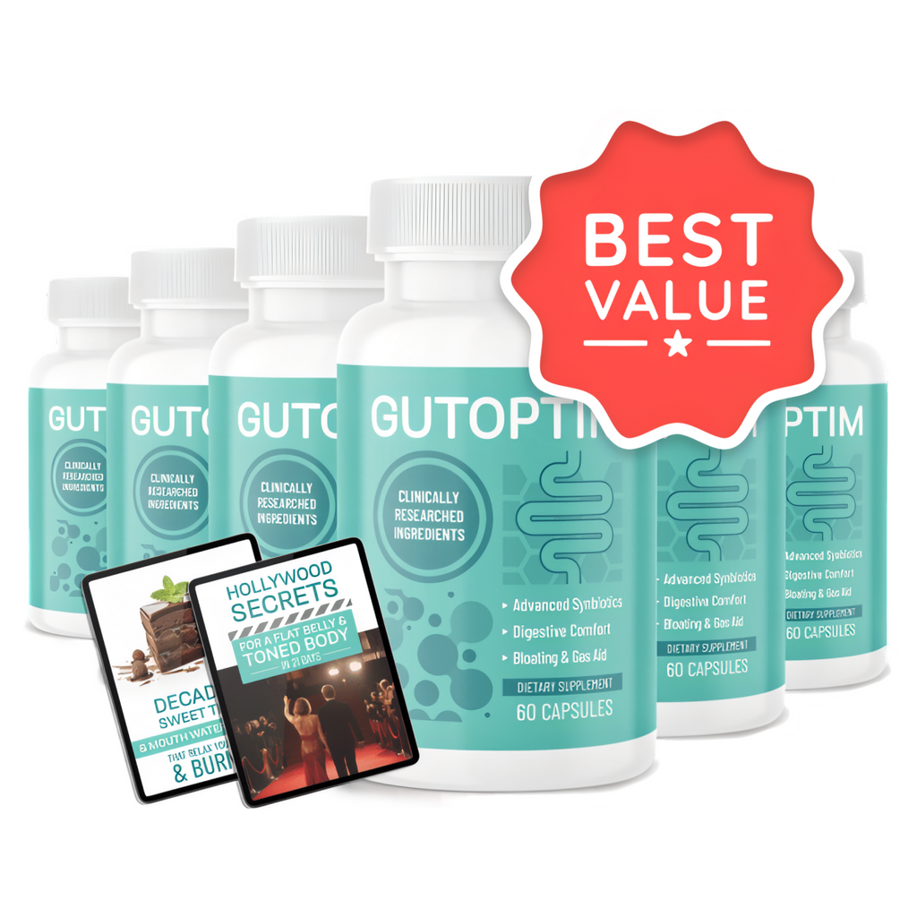GutOptim - 6 Bottles + 2  Ebooks