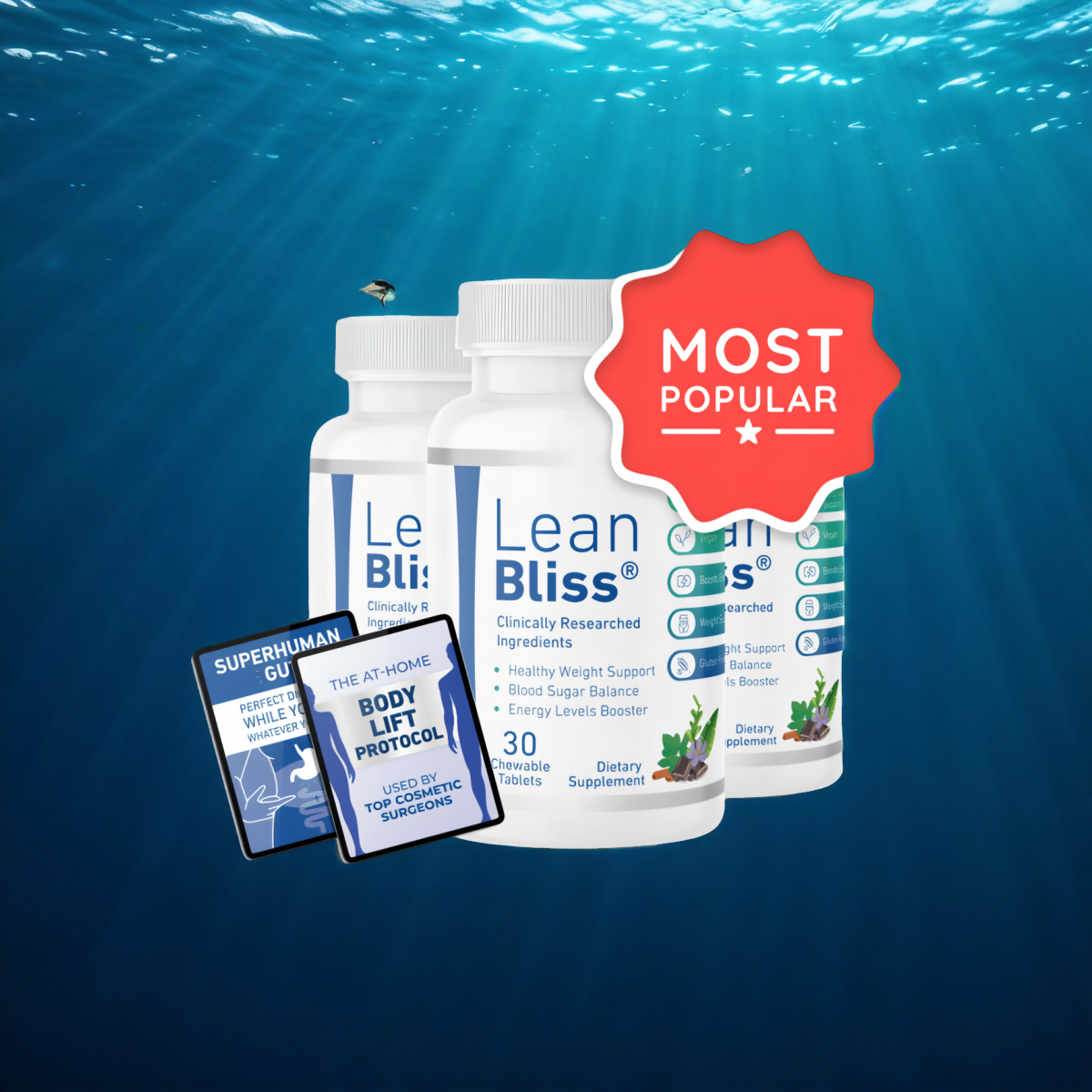 LeanBliss - 3 Bottles + 2  Ebooks