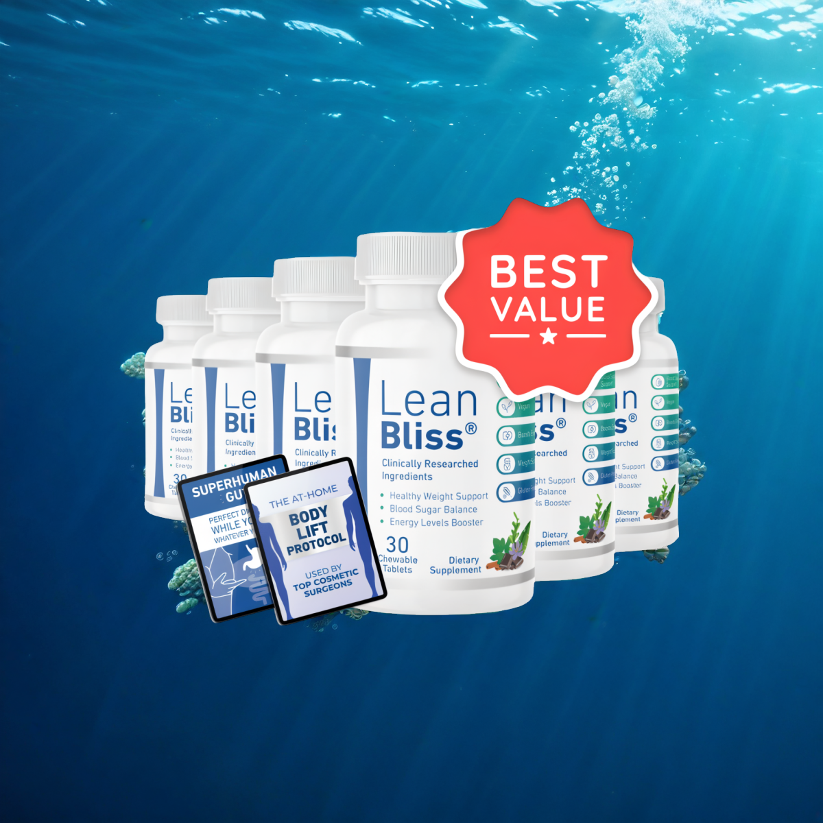 LeanBliss - 6 Bottles + 2  Ebooks
